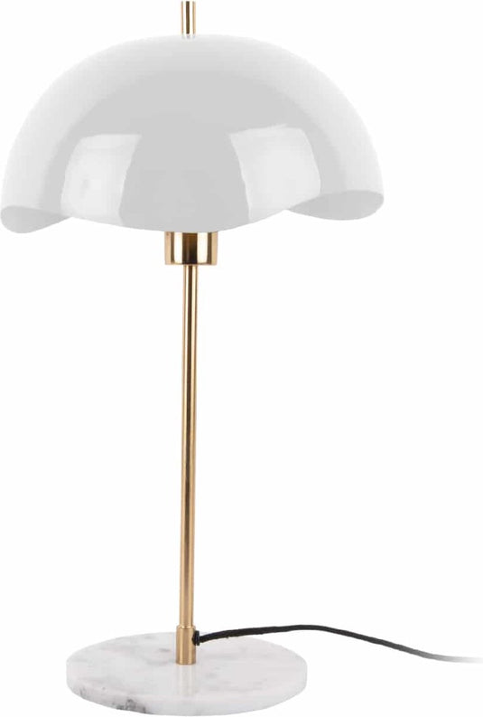 Leitmotiv tafellamp waved dome - wit - 30x30x56cm - scandinavisch