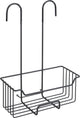 Wenko doucherek milo rvs zwart 25x36cm - zonder boren - doucherekje hangend - douchemand - douchecaddy ophangbaar
