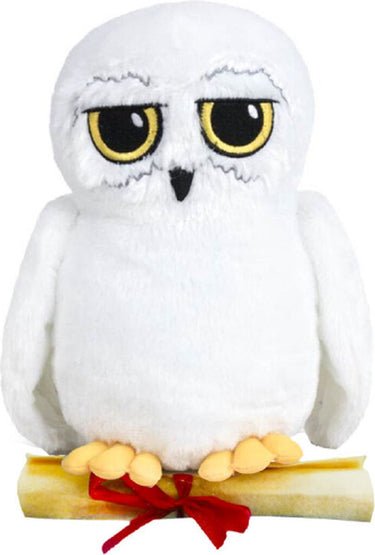 Harry potter hedwig met brief - pluche knuffel 20 cm {warner bros disney plush toy | speelgoed magische knuffelpop knuffeldier voor kinderen jongens meisjes | ron weasley, hermione granger, voldemort, hagrid, snape, dumbledore, dobby - witte uil }