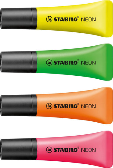 Stabilo neon - markeerstift - set met 4 stuks