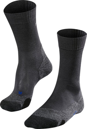Falke tk2 cool anti-blaar dik lyocell functioneel materiaal wandelsokken heren grijs - maat 46-48