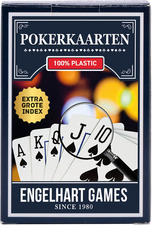 Engelhart pokerkaarten – grote index – speelkaarten in kartonnen doosje – poker deck – kaartspel voor poker en gezelschapsspellen –