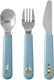 Mepal mio kinderbestek little dutch - 3-delig. vork. mes en lepel - roestvrij staal - kinderservies - sailors bay