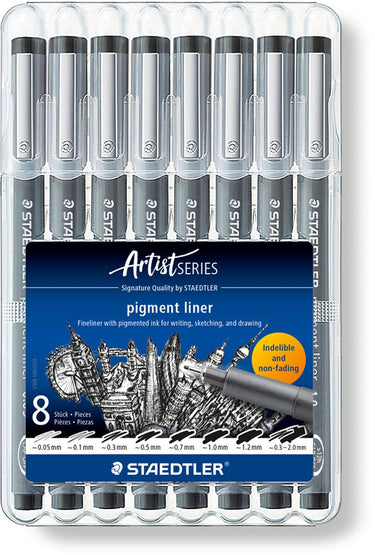 Staedtler - artist series - pigment liner - box 8 st