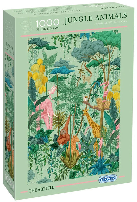 Gibsons - jungle animals (door the art file) - 1000 stukjes 48×69cm (b×h) - legpuzzel voor volwassenen