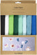 Creativ company crêpepapier blauw en groen harmonie 8 vel