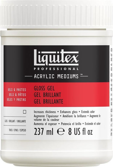 Liquitex professional glans gel medium 237 ml – acryl additief, glansversterker, volumevergroting consistentie verdikken