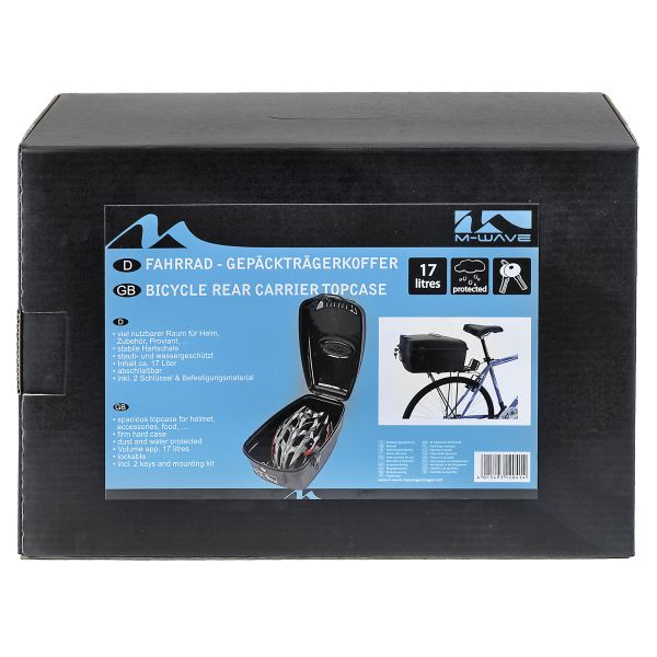 Load image into Gallery viewer, M-wave topkoffer fietskoffer amsterdam - zwart
