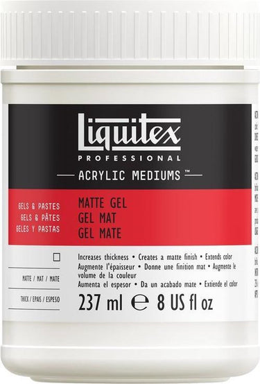 Liquitex 5321 professional mattes gel medium 237 ml – acryl additief, volumevergroting, consistentie verdikken, matte afwerking