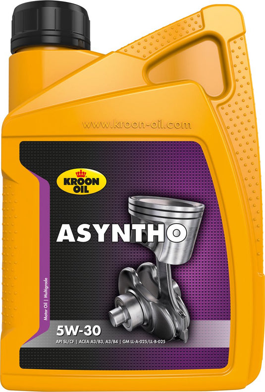 Kroon-oil kroon oil - asyntho 5w-30 motorolie - geschikt voor benzine en diesel - 1 liter - synthetisch