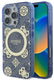 Guess peony magsafe - telefoonhoesje - iphone 16 pro max - natuurinspiratie - blauw - luxe ontwerp