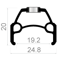 Voorwiel Rodi Connect 28 622*19 met snelspanner en RVS spaken - zilver