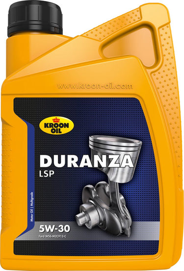 Kroon-oil duranza lsp - synthetische 5w-30 motorolie - brandstofbesparend - 1 liter - transparant