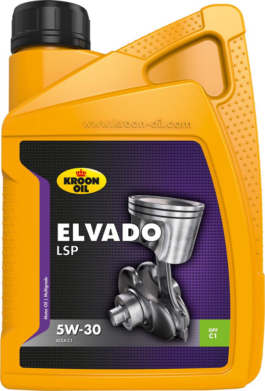 Kroon-oil elvado lsp - 5w-30 motorolie - acea c1 - 1 liter - synthetisch