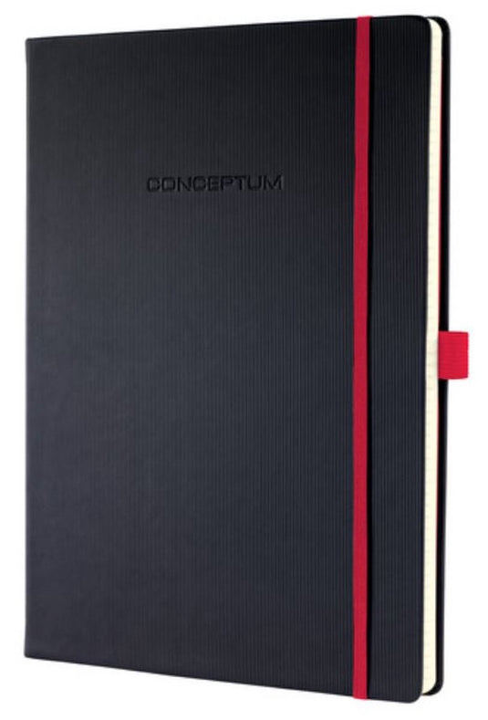 Sigel notitieboek - conceptum red edition - a5 - zwart - hardcover - 194 pagina's - 80 grams - lijn - si-co663