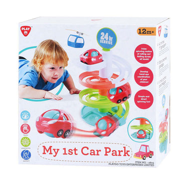 Playgo mijn eerste autobaan - parkeergarage met auto - hand-oogcoördinatie