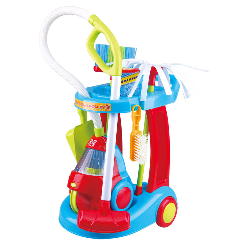 Load image into Gallery viewer, Play Schoonmaaktrolley met Stofzuiger Retro, 7dlg.
