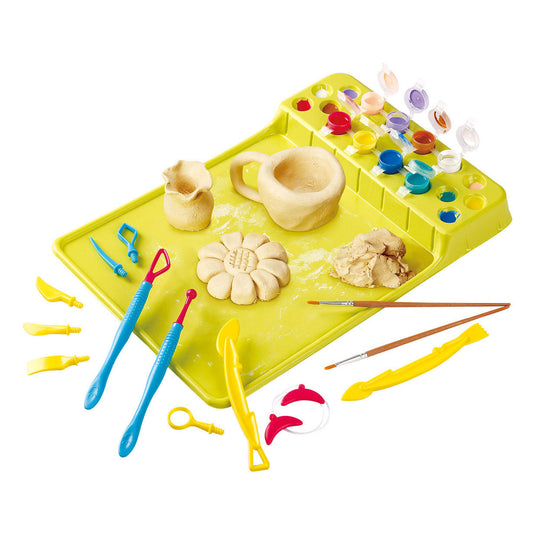 Playgo beeldhouwen kleiset met verf en accessoires - 20dlg.