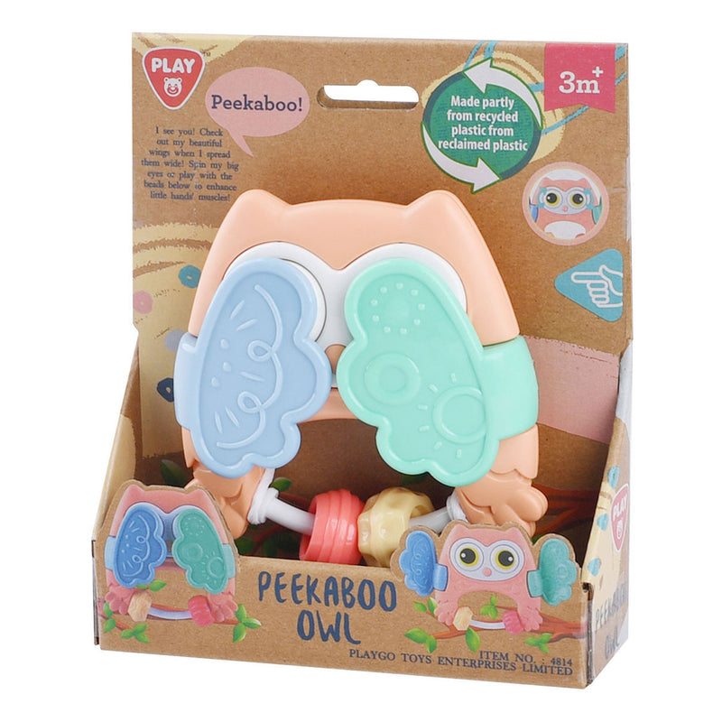 Afbeelding laden in galerijviewer, Playgo peekaboo uil grijpring
