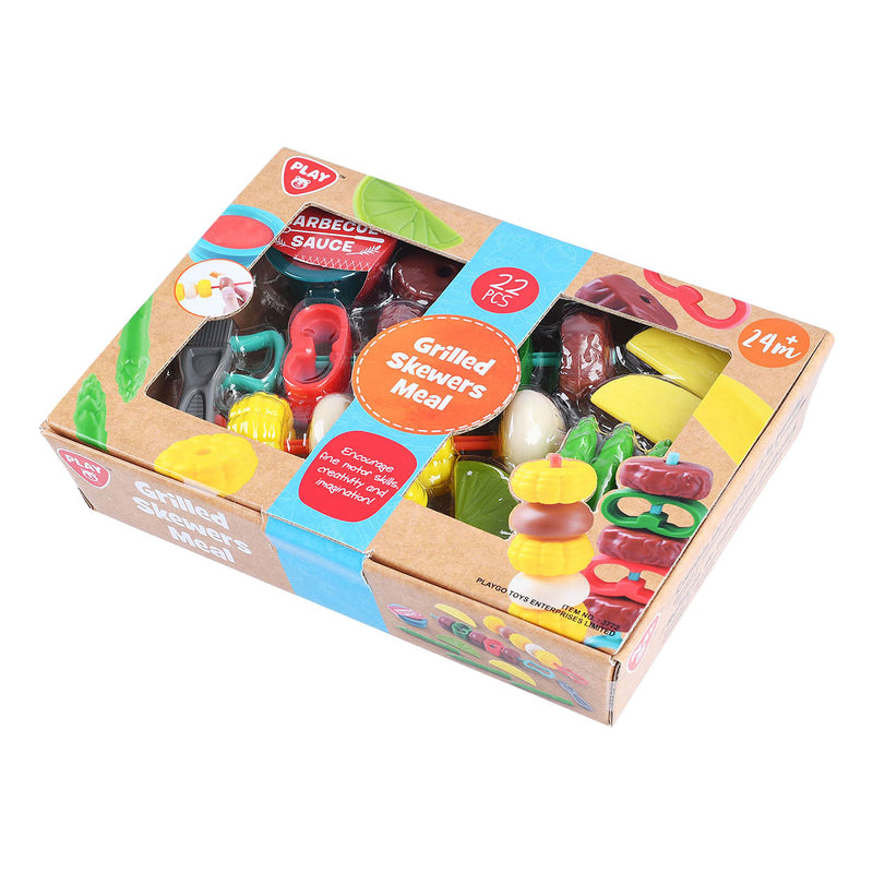 Load image into Gallery viewer, Playgo speelgoedeten gegrilde spiesjes speelset - 22dlg.
