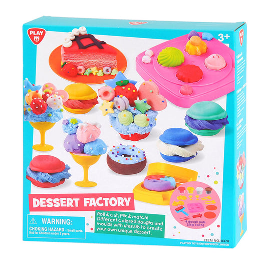 Playgo toetjes fabriek kleiset - 4 kleipotjes