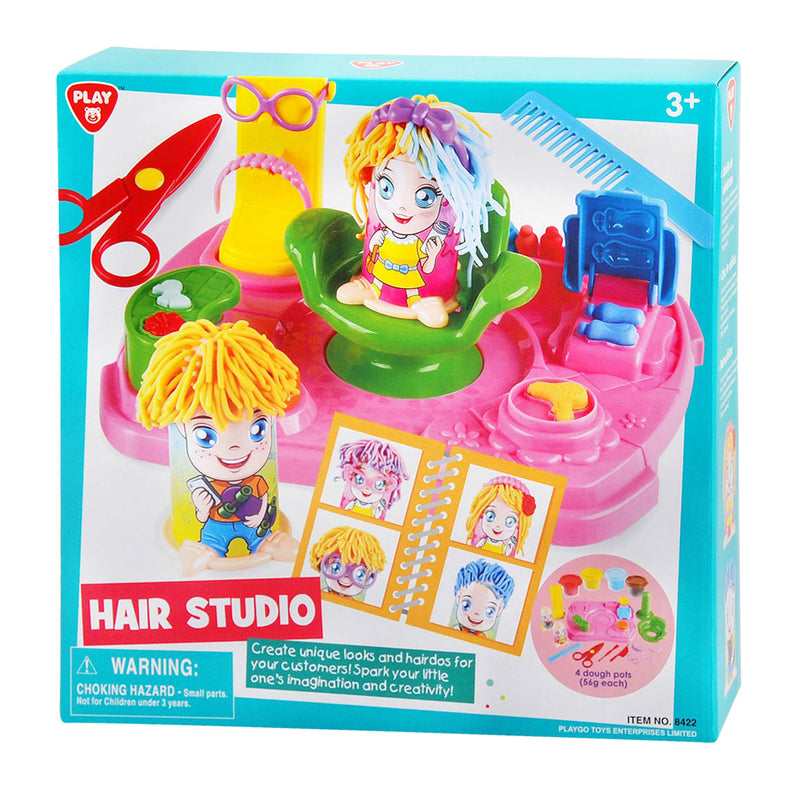 Load image into Gallery viewer, Playgo haarstudio kleiset - 4 kleipotjes
