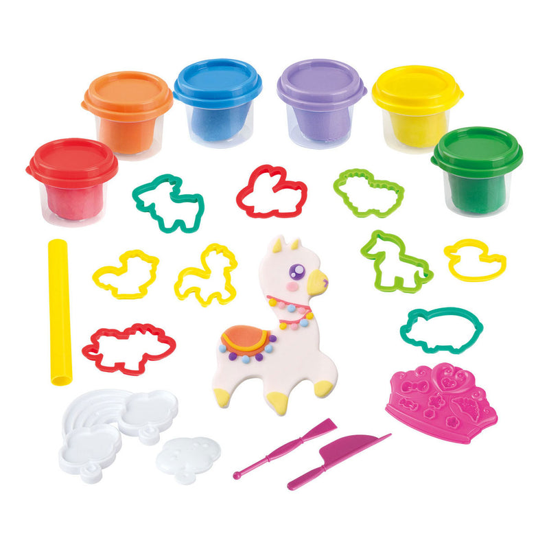 Load image into Gallery viewer, Playgo boerderijdieren kleiset - 6 kleipotjes
