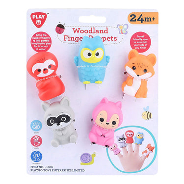 Playgo vingerpoppetjes bosdieren - 5st.