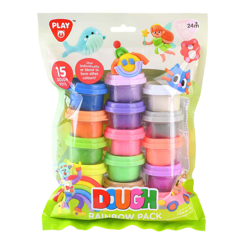 Load image into Gallery viewer, Playgo rainbow kleiset - 15 kleipotjes
