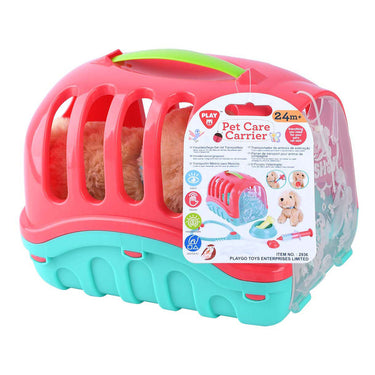 Playgo dieren reismandje met knuffelpuppy - 7dlg.