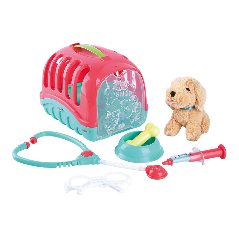 Load image into Gallery viewer, Playgo dieren reismandje met knuffelpuppy - 7dlg.
