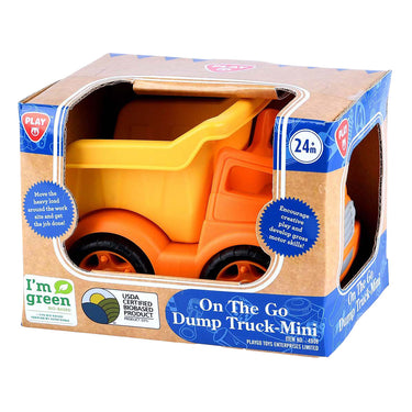 Playgo bio based kiepvrachtwagen oranje - 15cm