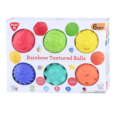 Playgo sensorische speelballen - kleurrijke textuurballen 6 stuks.