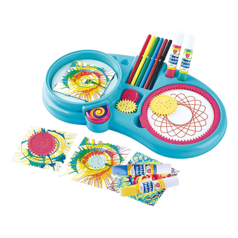 Afbeelding laden in galerijviewer, Playgo spiraal tekenset creatief speelgoed 2-in-1 33-delig.

