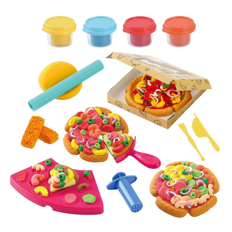 ギャラリービューアに画像をロードする, Playgo pizza kleiset speelgoed - 4 kleipotjes creatief spelen.
