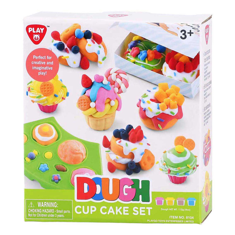 Load image into Gallery viewer, Playgo cup-cake kleiset - 4 kleipotjes
