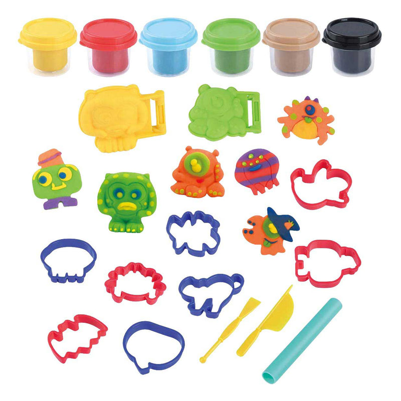 Load image into Gallery viewer, Playgo monster bende kleiset - 6 kleipotjes
