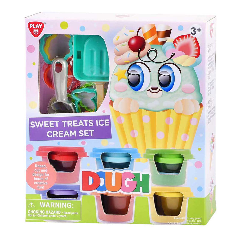 Load image into Gallery viewer, Playgo zoetigheden ijsjes kleiset - 6 kleipotjes
