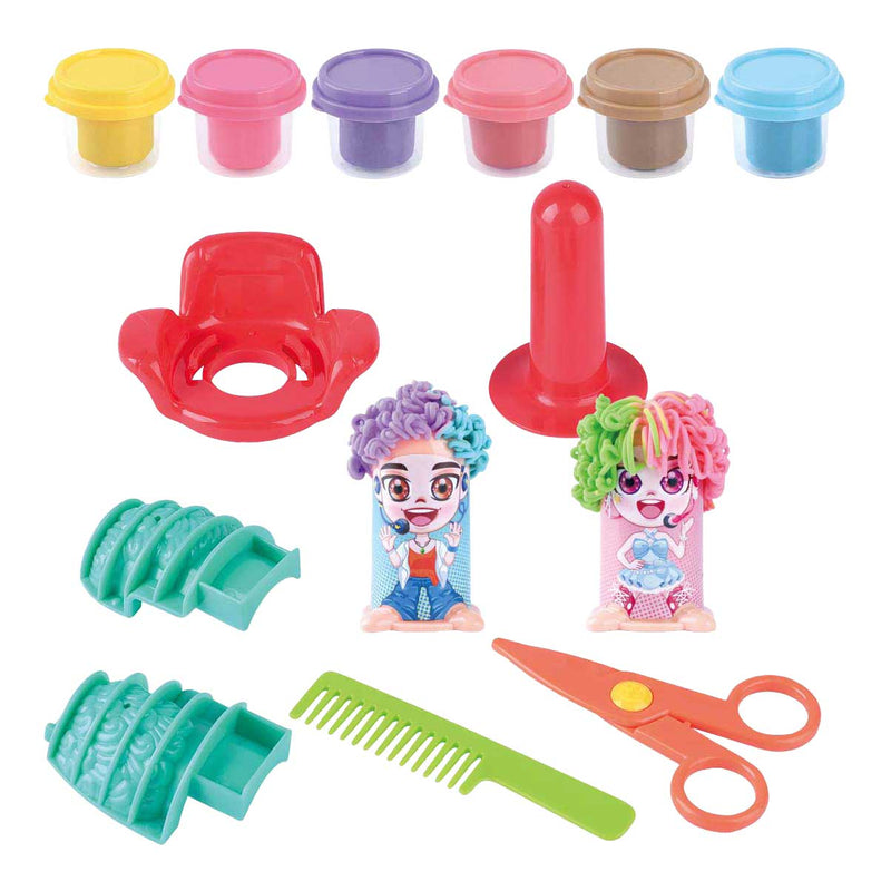 Load image into Gallery viewer, Playgo kapper kleiset - 6 kleipotjes
