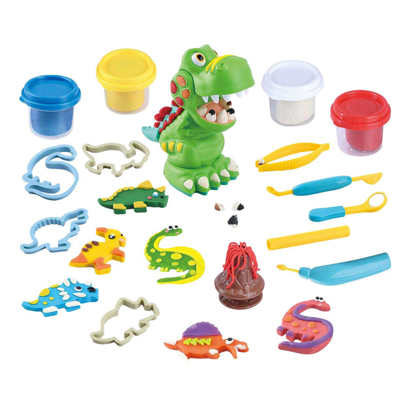 Load image into Gallery viewer, Playgo dino tandarts kleiset - 4 kleipotjes
