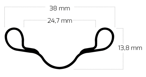 Velg Ryde Westwood V38 622 x 24C aluminium 36 gaats 14G - zwart