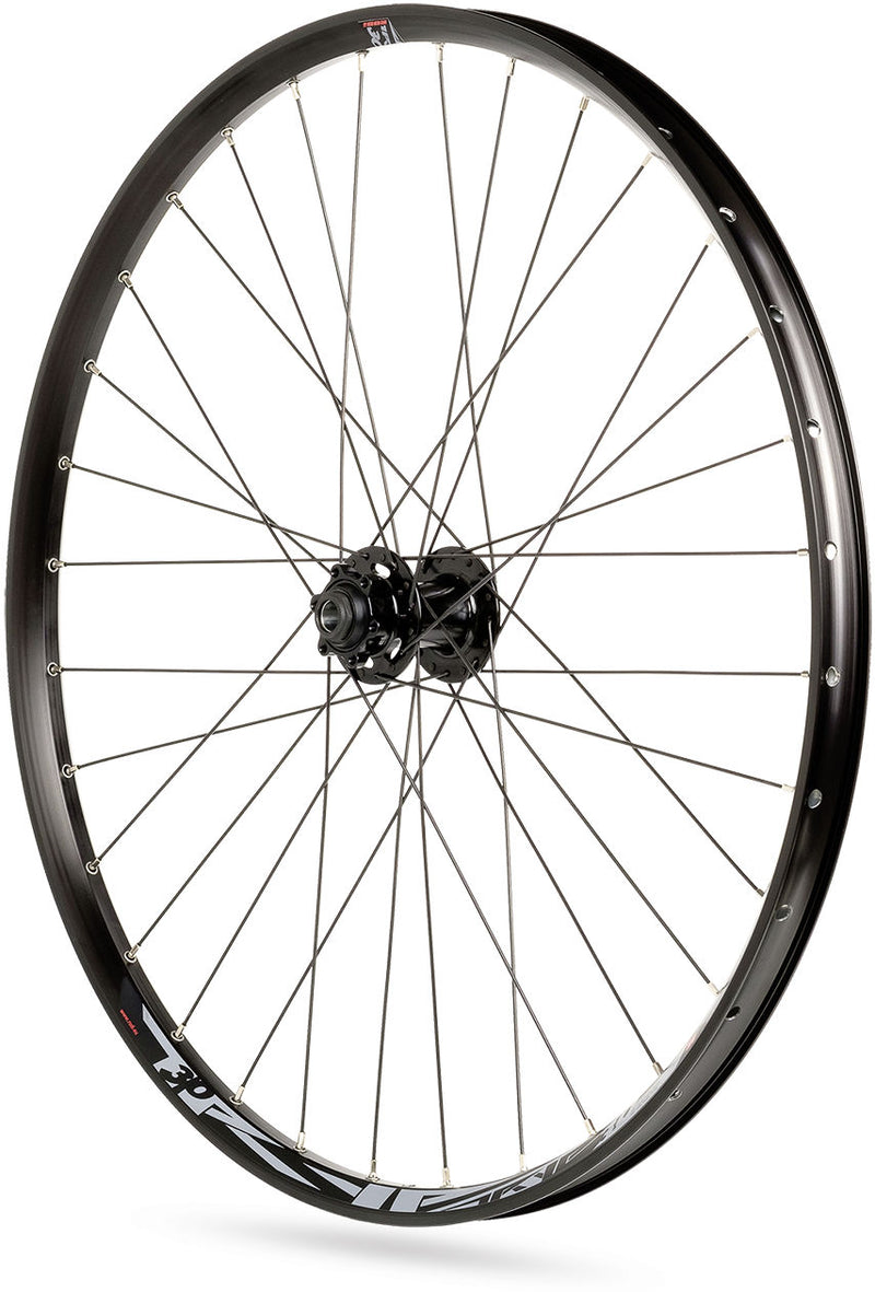 Load image into Gallery viewer, Rodi Wielset TRYP 25 29 met steekas 15x100 en 9x135 6 bouts remschijfbevestiging 8 9 10 11 speed zwart
