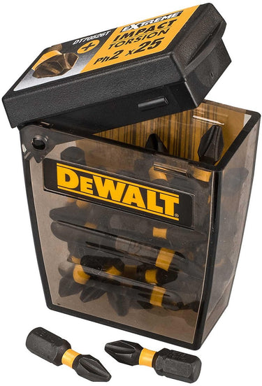 Dewalt dt70556t flextorq schroefbits pz2 25mm in tough case ve=25