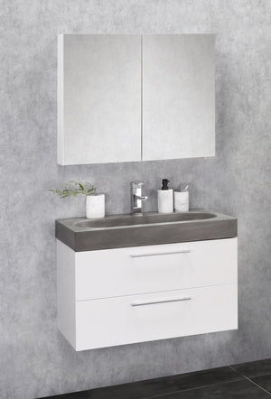 Differnz somero spiegelkast fsc 60 cm hoogglans wit
