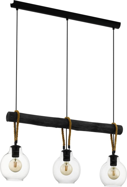 Eglo roding hanglamp - e27 - 88 cm - zwart bruin