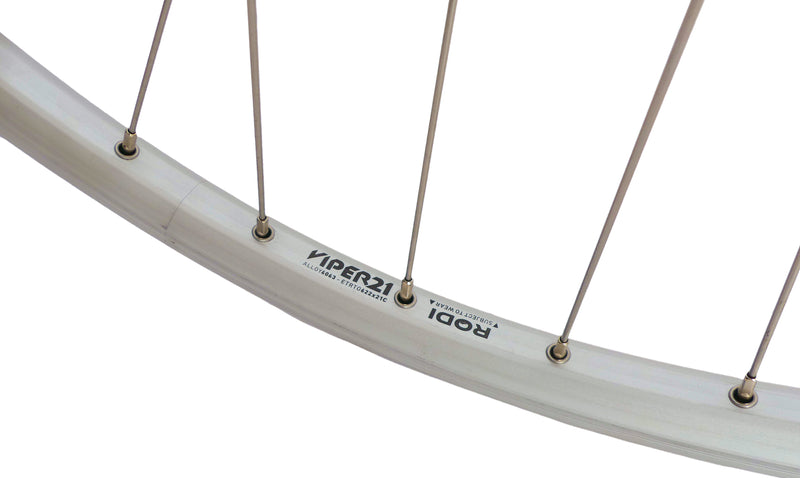 Load image into Gallery viewer, Rodi voorwiel 28 inch 622x21 viper - 36 gaats - zilver
