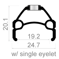 Velg Rodi Skorpion 26 559 x 19C 36 gaats - spaak 14 - zwart