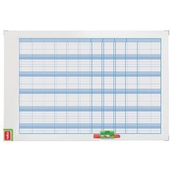 Nobo jaarplanner zonder datum performance 60x90cm wit blauw