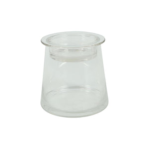 Countryfield deco glas hanny met komdeksel helder 14xh13,5cm