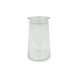 Countryfield deco glas hanny met komdeksel helder 14xh23,5cm